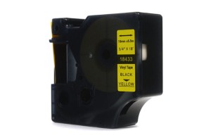 Taśma Dymo Rhino Czarny na Zółtym 19mm x 5,5m Winylowa, Vinyl (18433) (S0718470)