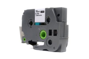 Taśma JetWorld Czarny na Białym Brother 18mm x 8m (ekstra mocny klej) TZe-S241 (TZES241, TZS241, TZ-S241, AZES241, AZE-S241)