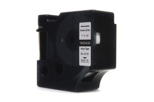 Taśma Dymo Rhino Czarny na Białym 24mm x 5,5m Winylowa, Vinyl (1805430)