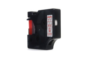 Taśma Dymo D1 Czerwony na Przezroczystym 9mm x 7m  LM100, LM100Plus, LM100Series, LM120P, LM280, LM300, LM350, LM350D, LM350Series, LM360D, LM400, LM420P, LM450, LM450D, LM450Series, LM500TS, LMPC, LMPC2 (40912)