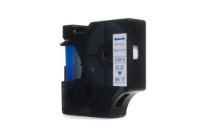 Taśma JetWorld Dymo D1 Niebieski na Białym 9mm x 7m  LM100, LM100Plus, LM100Series, LM120P, LM280, LM300, LM350, LM350D, LM350Series, LM360D, LM400, LM420P, LM450, LM450D, LM450Series, LM500TS, LMPC, LMPC2 (40914) (S0720690)
