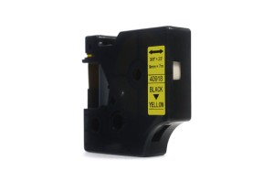 Taśma JetWorld Dymo D1 Czarny na Żółtym 9mm x 7m  LM100 , LM120, LM150, LM160, LM200, LM210, LM210D, LM220, LM260, LM260P, LM260D, LM280, LM300, LM350, LM360D, LM420P, LM500TS (40918) (S0720730)