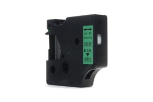 Taśma JetWorld Dymo D1 Czarny na Zielonym 9mm x 7m  LM100 , LM120, LM150, LM160, LM200, LM210, LM210D, LM220, LM260, LM260P, LM260D, LM280, LM300, LM350, LM360D, LM420P, LM500TS (40919) (S0720740)