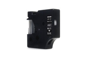 Taśma JetWorld Dymo D1 Biały na Czarnym 9mm x 7m  LM100, LM100Plus, LM100Series, LM120P, LM280, LM300, LM350, LM350D, LM350Series, LM360D, LM400, LM420P, LM450, LM450D, LM450Series, LM500TS, LMPC, LMPC2 (40921)