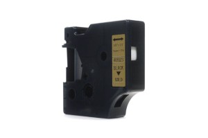 Taśma JetWorld Dymo D1 Czarny na Złotym 9mm x 7m  LM100, LM100Plus, LM100Series, LM120P, LM280, LM300, LM350, LM350D, LM350Series, LM360D, LM400, LM420P, LM450, LM450D, LM450Series, LM500TS, LMPC, LMPC2 (40923)