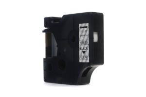 Taśma JetWorld Dymo D1 Czarny na Przezroczystym 6mm x 7m  LM100, LM100+, LM200, LM300, LM400, LM420P, LM350, LM350D, LM360D, LM450D, LM260P, LM120P, LM500TS, LM160, LM210D, LM280, LM150, LM220 (43610) (S0720770)