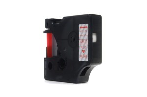 Taśma JetWorld Dymo D1 Czerwony na Przezroczystym 6mm x 7m  LM100, LM100+, LM200, LM300, LM400, LM420P, LM350, LM350D, LM360D, LM450D, LM260P, LM120P, LM500TS, LM160, LM210D, LM280, LM150, LM220 (43612)