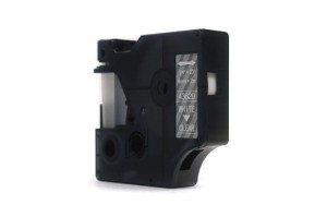 Taśma JetWorld Dymo D1 Biały na Przezroczystym 6mm x 7m LM100, LM100+, LM200, LM300, LM400, LM420P, LM350, LM350D, LM360D, LM450D, LM260P, LM120P, LM500TS, LM160, LM210D, LM280, LM150, LM220 (43620)