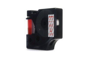 Taśma JetWorld Dymo D1 Czerwony na Przezroczystym 12mm x 7m LM100, LM100+, LM200, LM300, LM400, LM420P, LM350, LM350D, LM360D, LM450D, LM260P, LM120P, LM500TS, LM160, LM210D, LM280, LM150, LM220 (45012) (S0720520)