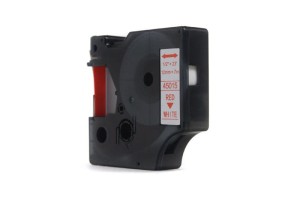 Taśma JetWorld Dymo D1 Czerwony na Białym 12mm x 7m LM100, LM100+, LM200, LM300, LM400, LM420P, LM350, LM350D, LM360D, LM450D, LM260P, LM120P, LM500TS, LM160, LM210D, LM280, LM150, LM220 (45015) (S0720550)