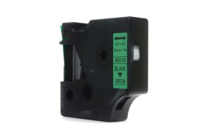 Taśma JetWorld Dymo D1 Czarny na Zielonym 12mm x 7m LM100, LM100+, LM200, LM300, LM400, LM420P, LM350, LM350D, LM360D, LM450D, LM260P, LM120P, LM500TS, LM160, LM210D, LM280, LM150, LM220 (45019) (S0720590)