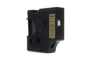 Taśma JetWorld Dymo D1 Czarny na Złotym 12mm x 7m LM100, LM100+, LM200, LM300, LM400, LM420P, LM350, LM350D, LM360D, LM450D, LM260P, LM120P, LM500TS, LM160, LM210D, LM280, LM150, LM220 (45023) (S0720630)