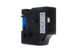 Taśma Dymo D1 Niebieski na Przezroczystym, 19mm x 7m  (45801)