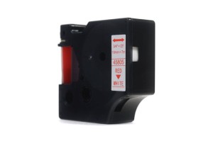 Taśma Dymo D1 Czerwony na Białym, 19mm x 7m (45805) (S0720850)