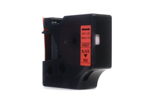 Taśma Dymo D1 Czarny na Czerwonym, 19mm x 7m (45807) (S0720870)