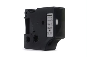 Taśma Dymo D1 Czarny na Srebrnym, 19mm x 7m (45812) (S0720910)