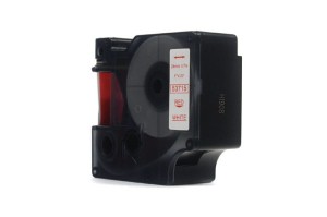 Taśma Dymo D1 Czerwony na Białym, 24mm x 7m (53715)