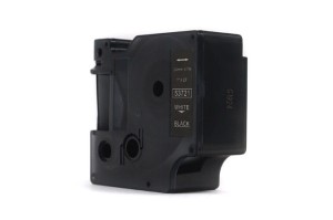 Taśma Dymo D1 Biały na Czarnym, 24mm x 7m (53721)