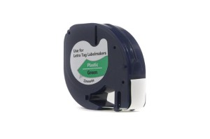 Taśma Dymo LetraTag Czarny na Zielonym, 12mm x 4m (59425, 91204, 91334, 91224) (S0721590, S0721640)