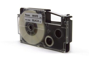 Taśma Casio Czarny na Białym 9mm x 8m (PT-9WE1, PT9WE1, XR-9WE1, XR9WE1)