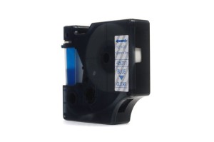 Taśma Dymo D1 Niebieski na Przezroczystym 12mm x 7m LM100, LM100+, LM200, LM300, LM400, LM420P, LM350, LM350D, LM360D, LM450D, LM260P, LM120P, LM500TS, LM160, LM210D, LM280, LM150, LM220 (45011) (S0720510)